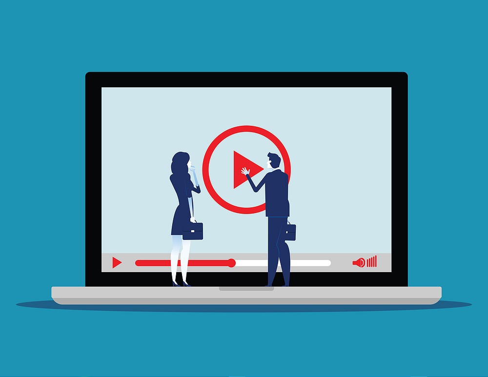 Business working and advertising online. Concept business vector illustration. Social media design.